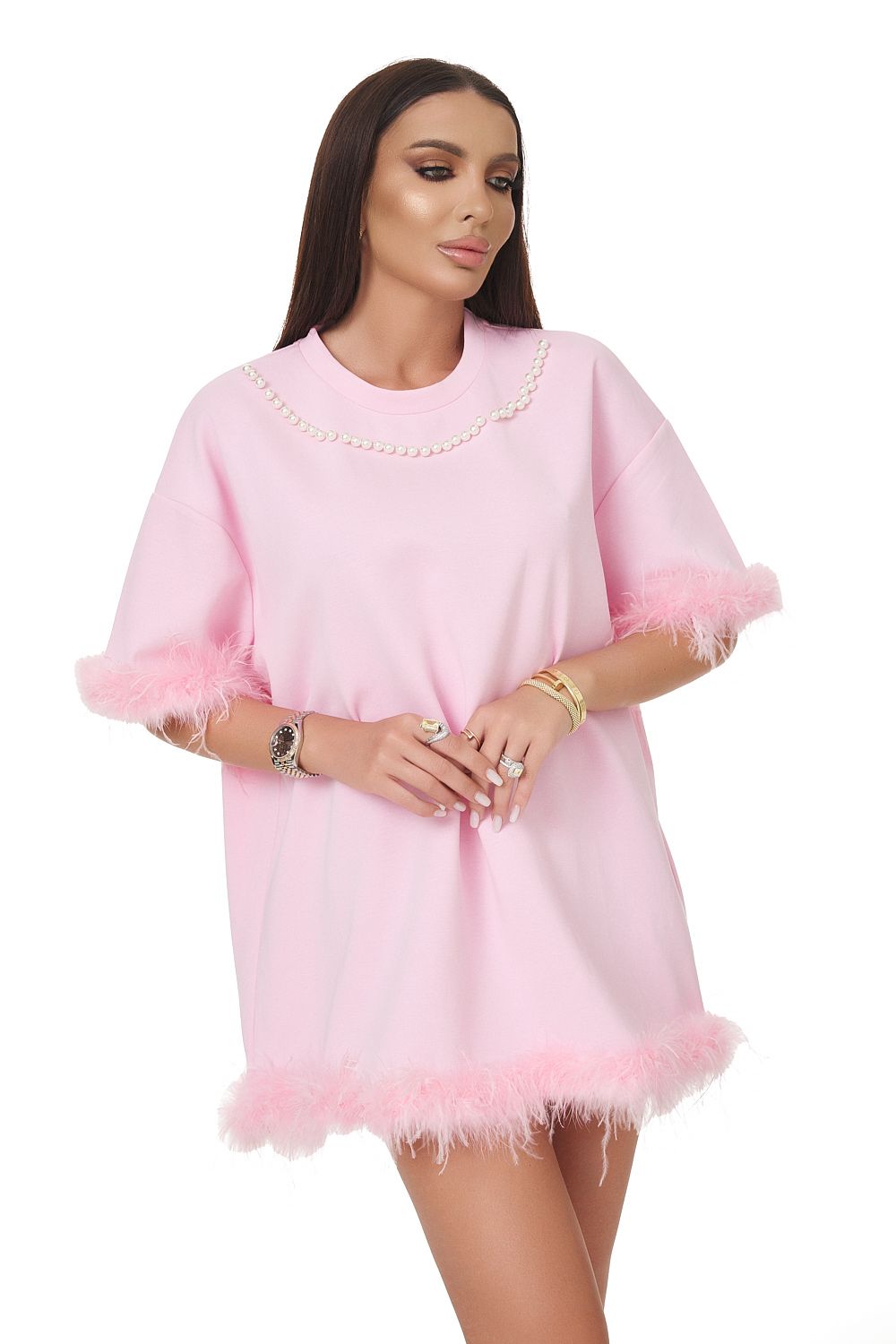 Short pink women's dress Jasiel Bogas