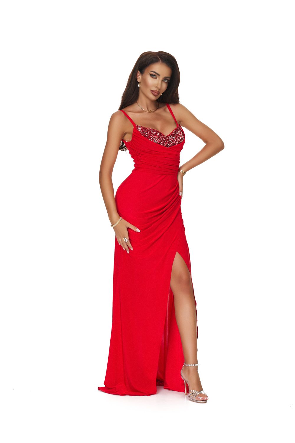 Long red lycra dress Musila Bogas