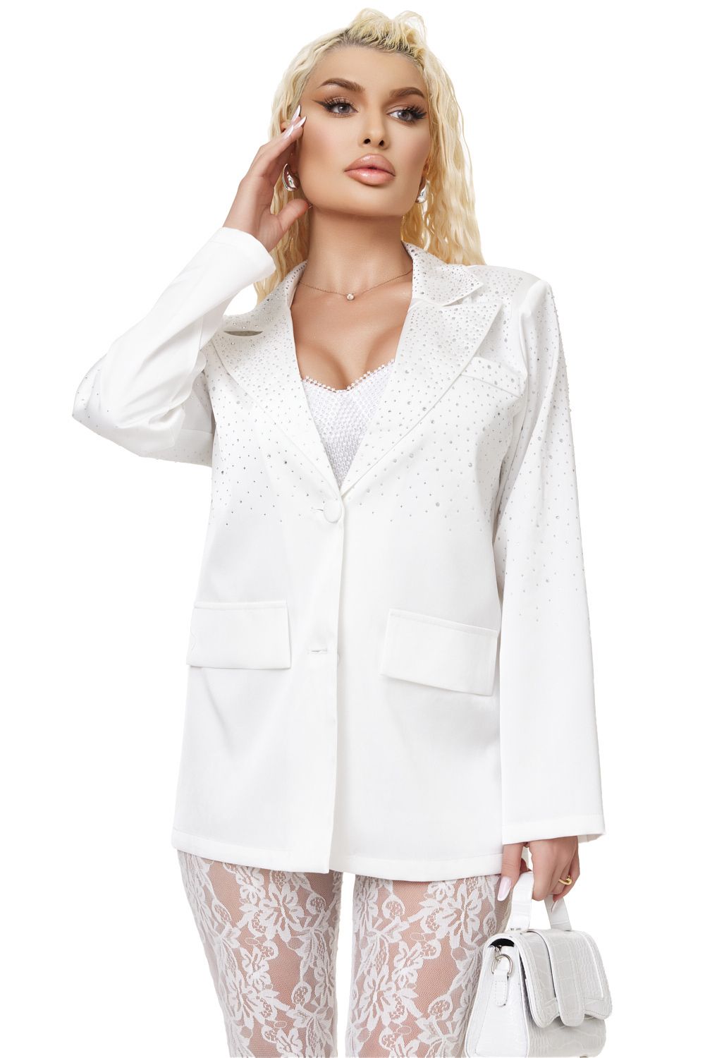Reyas Bogas elegant white ladies jacket