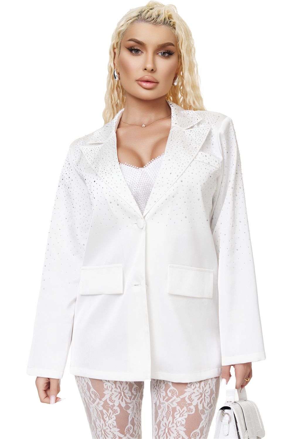 Reyas Bogas elegant white ladies jacket