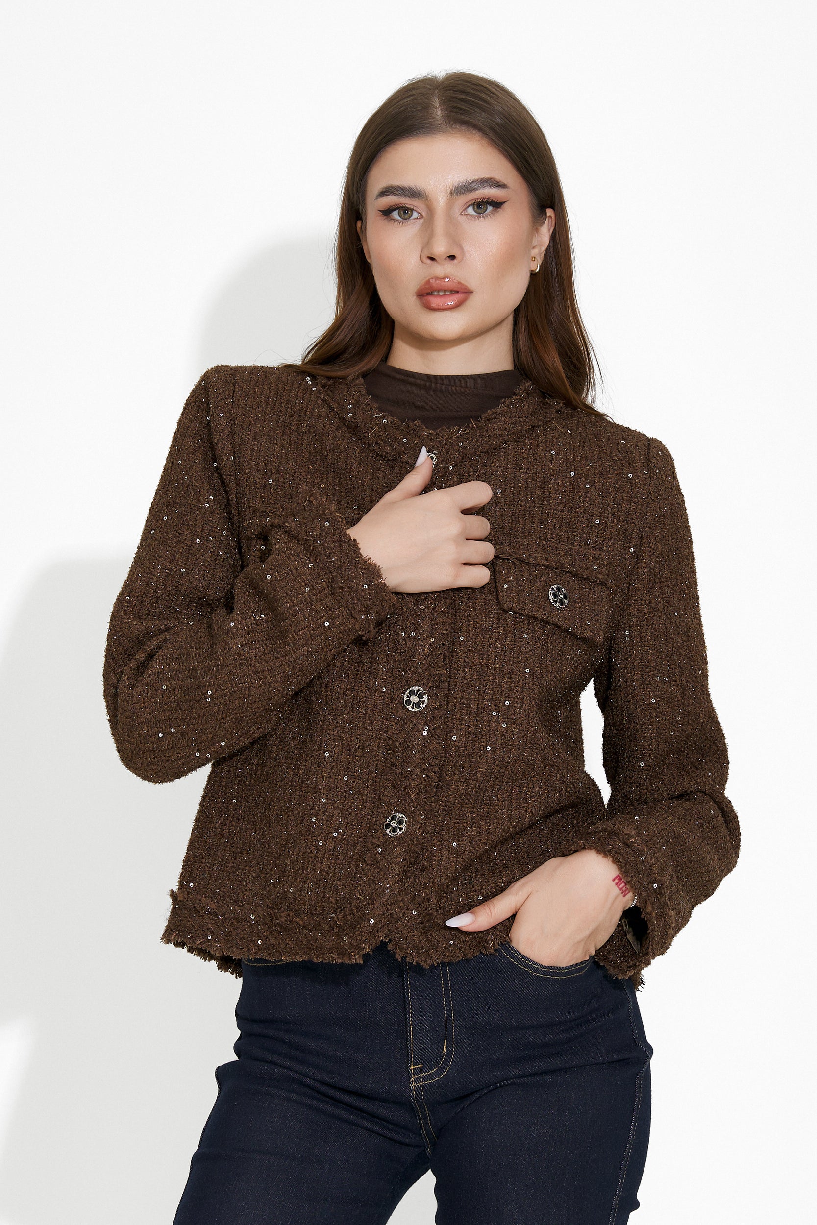 Veste femme élégante marron Mareia Bogas