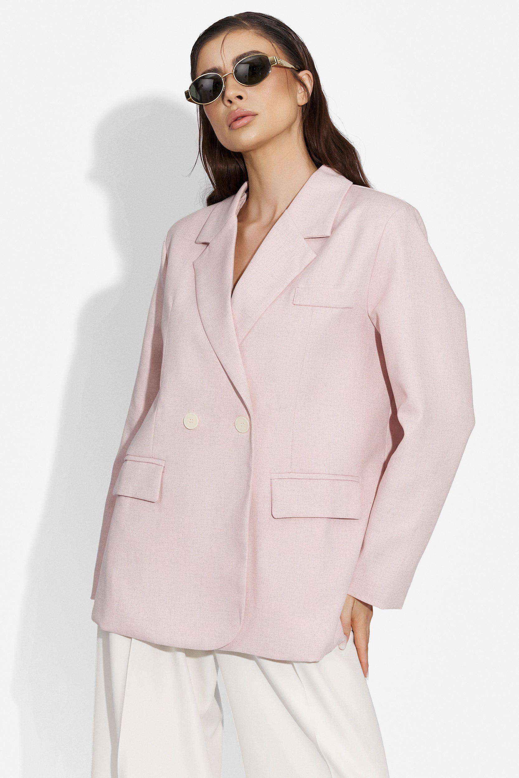 Elegáns rózsaszín női kabát Marymia Bogas