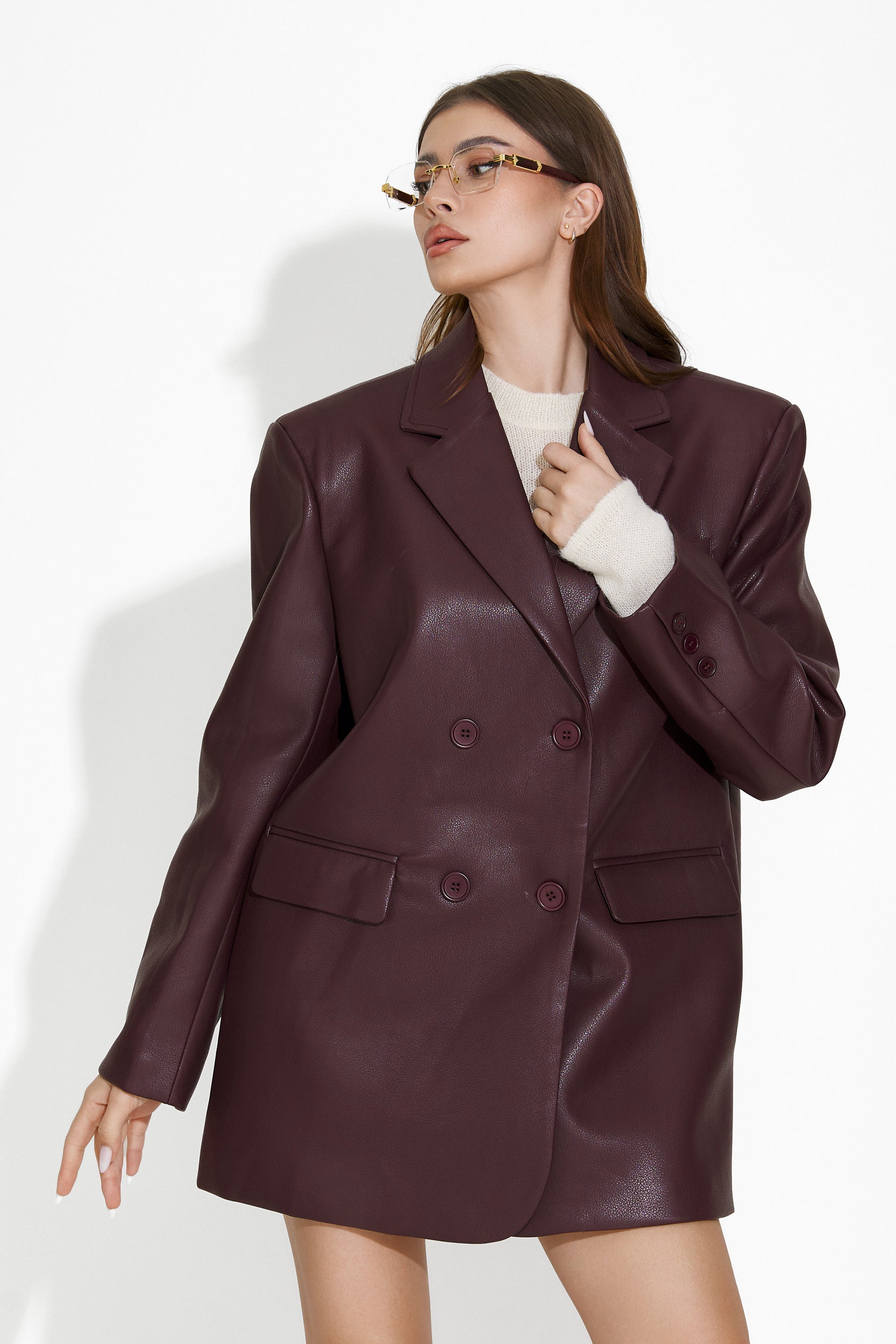 Veste femme élégante bordeaux Midisa Bogas