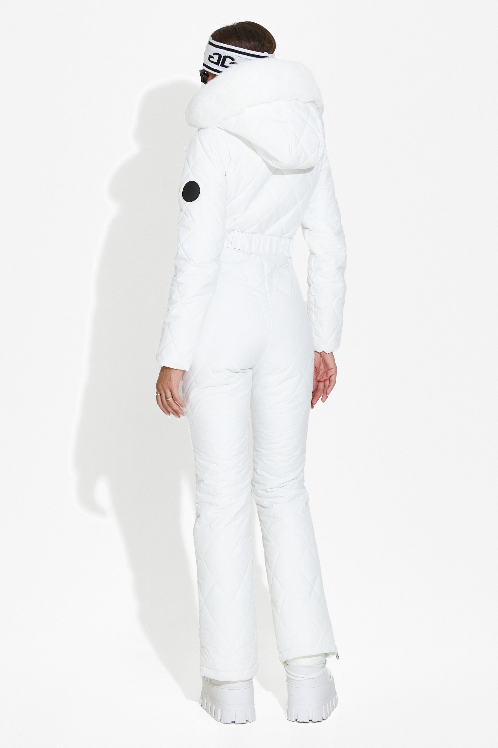 White casual ski overalls Valene Bogas