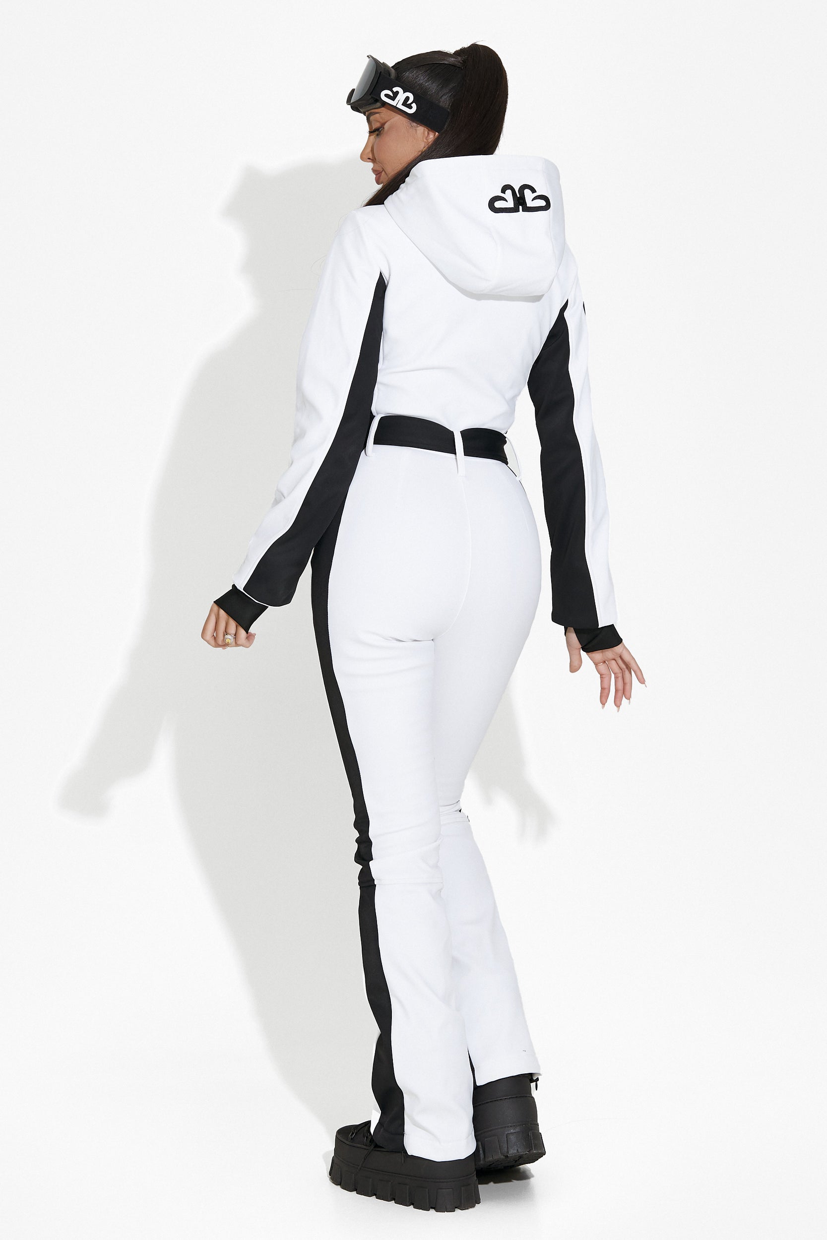 Yrech Bogas white casual ski overalls