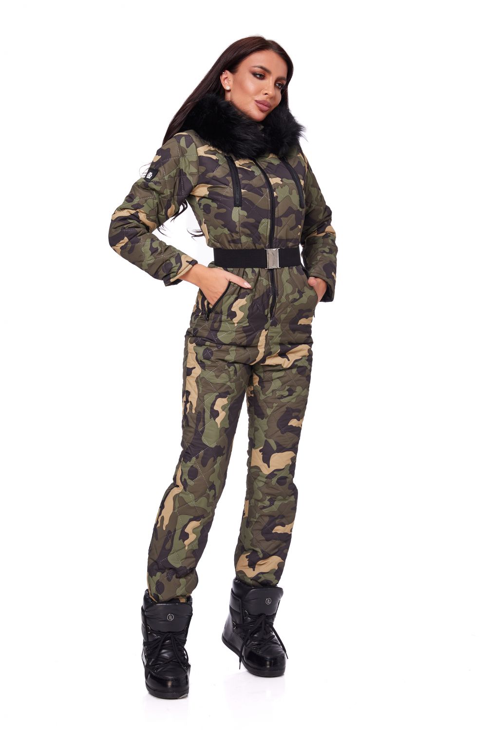 Casual army green ski jumpsuit Mohsen Bogas