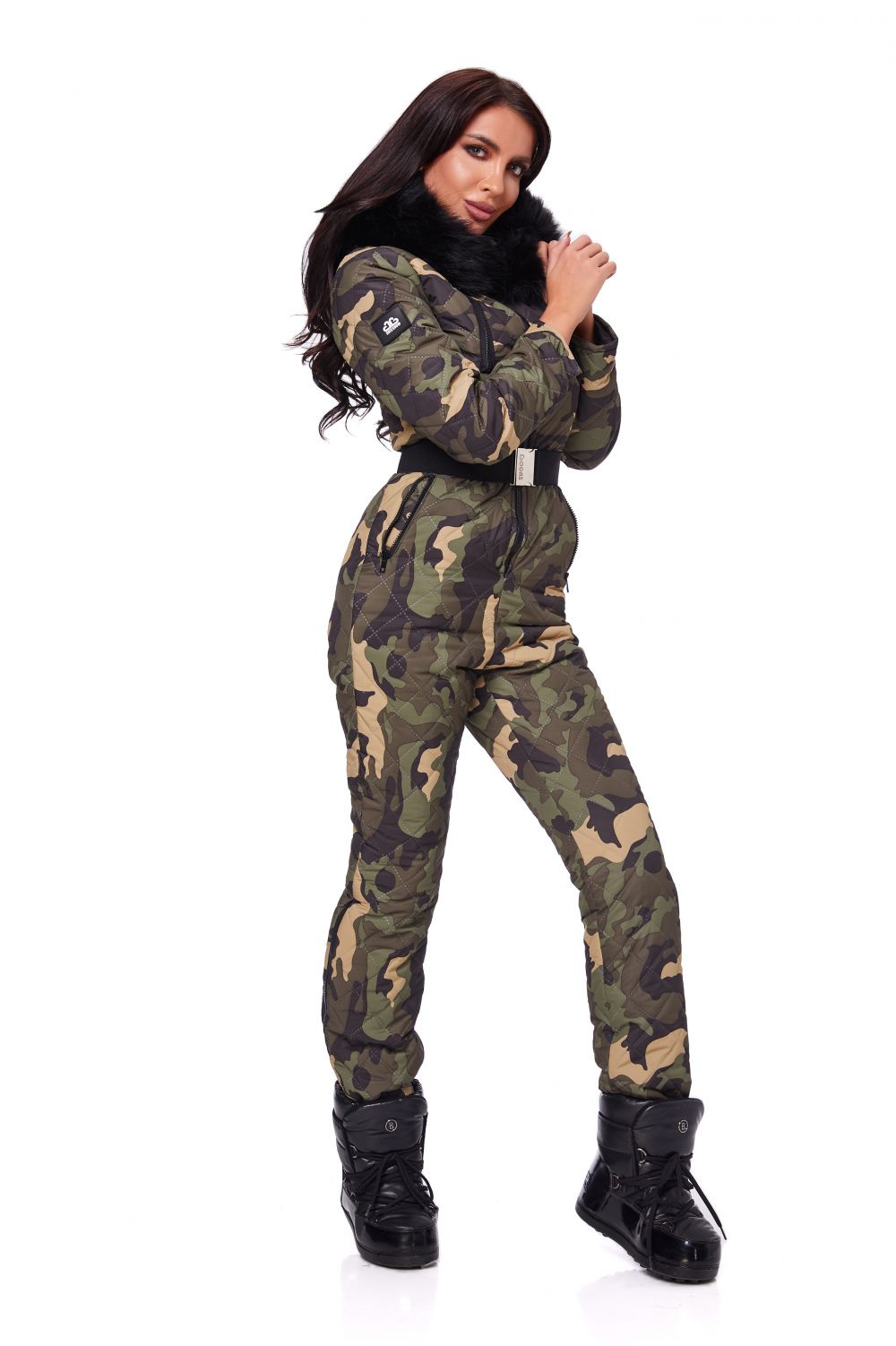 Casual army green ski jumpsuit Mohsen Bogas