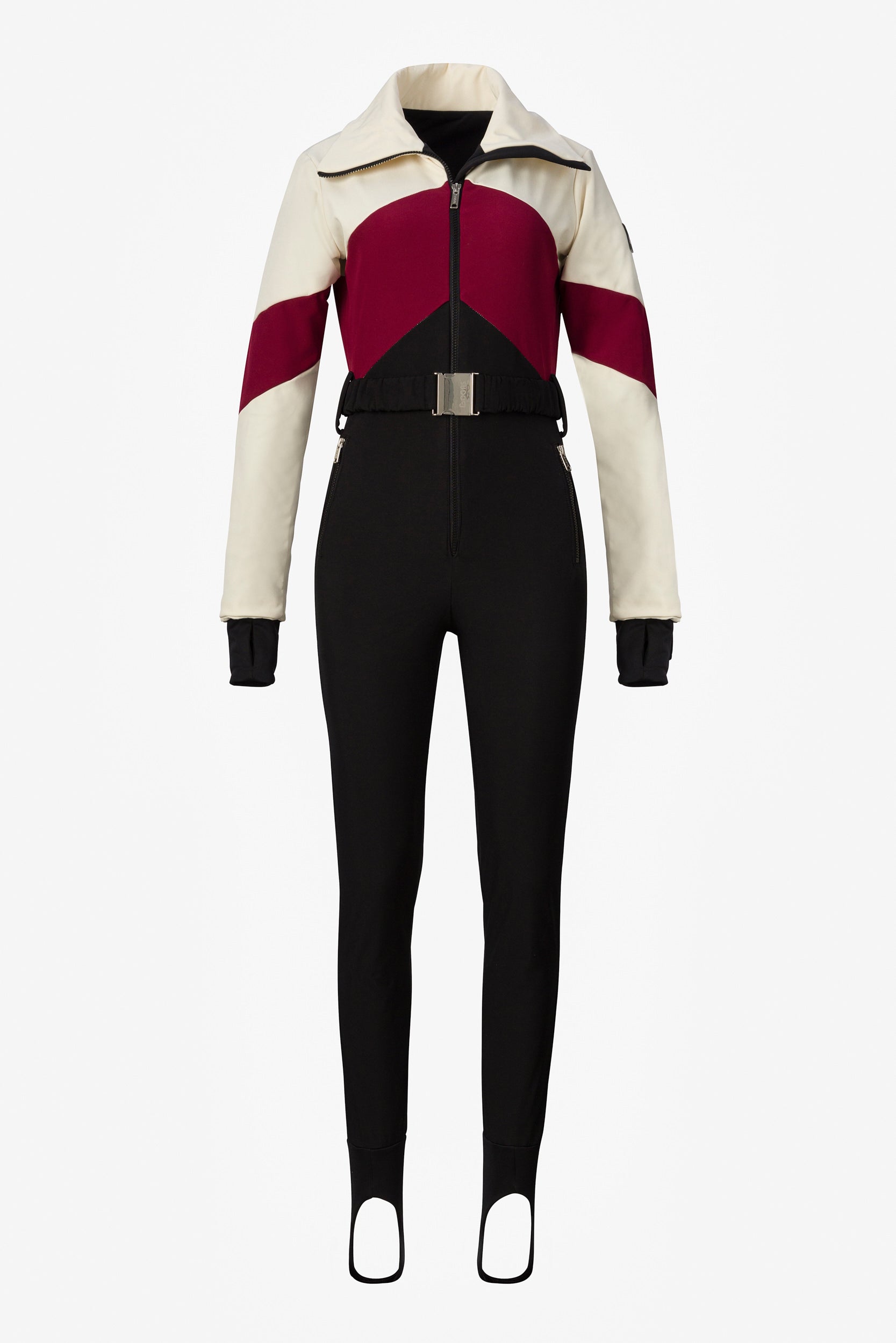 Bogas Ski Bekleidung Skianzug Damen lässiger Skioverall in Burgundy Schwarz Radika