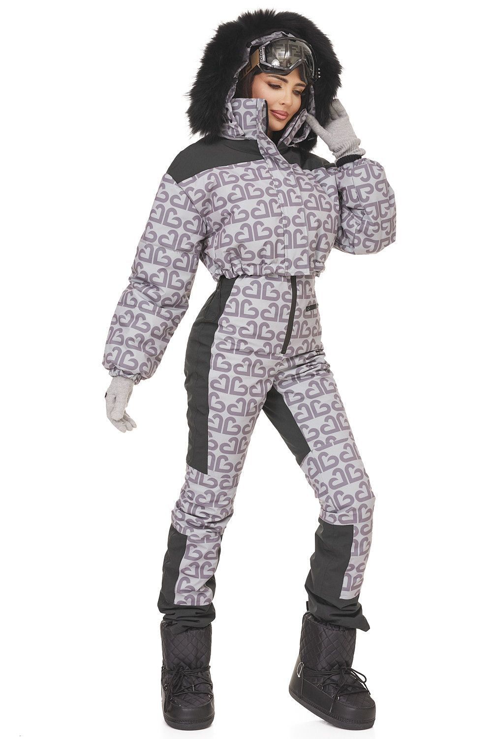 Adelines Bogas grey casual ski suit