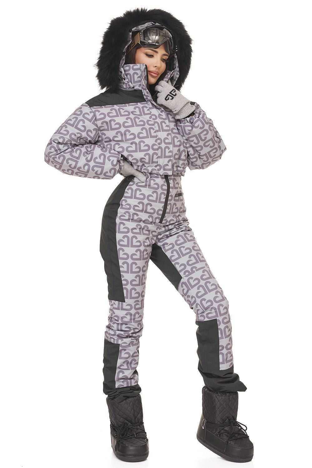 Adelines Bogas grey casual ski suit
