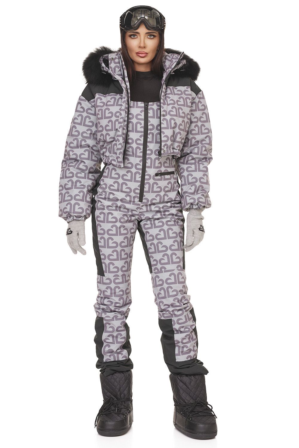 Adelines Bogas grey casual ski suit