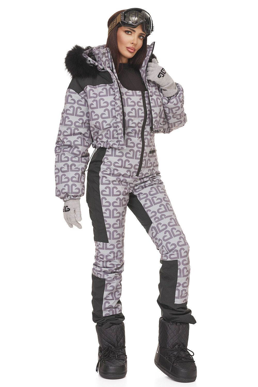 Adelines Bogas grey casual ski suit