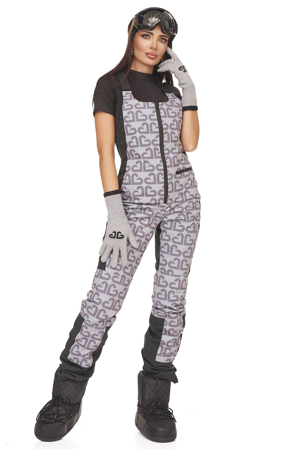 Adelines Bogas grey casual ski suit