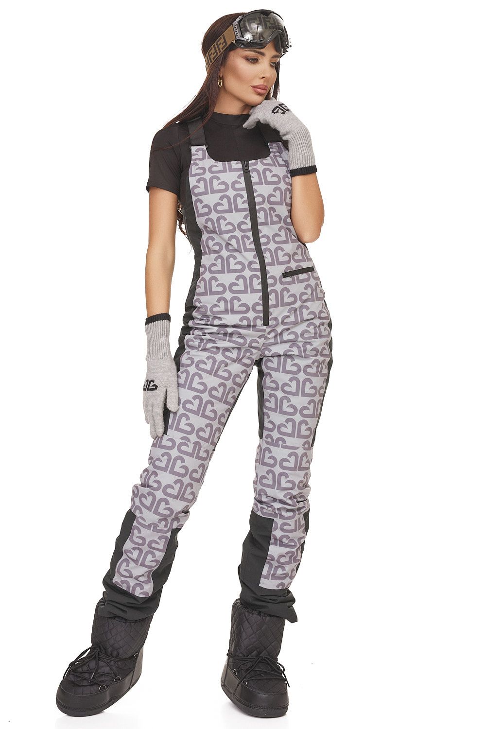 Adelines Bogas grey casual ski suit