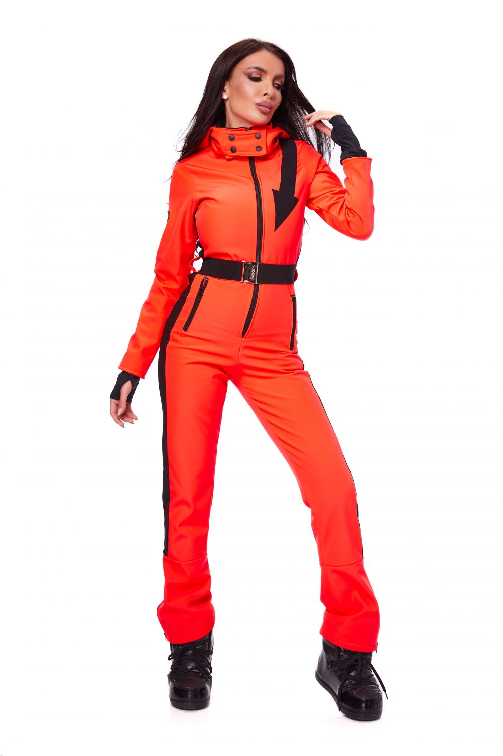 Orange casual ski jumpsuit Ysilem Bogas