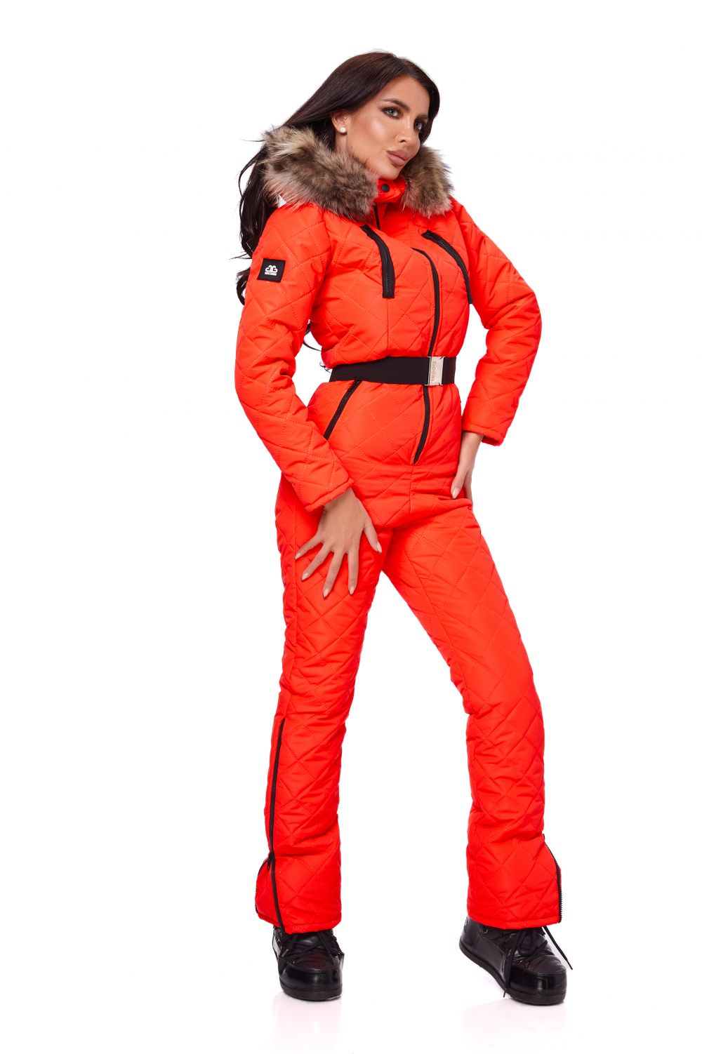 Orange coral casual ski jumpsuit Mohsen Bogas