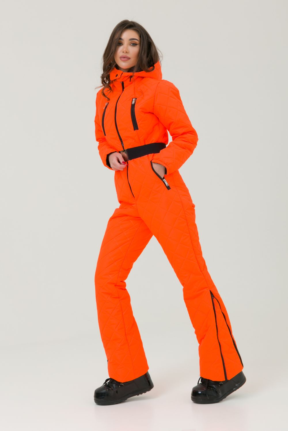 Neon orange casual ski jumpsuit Neshom Bogas