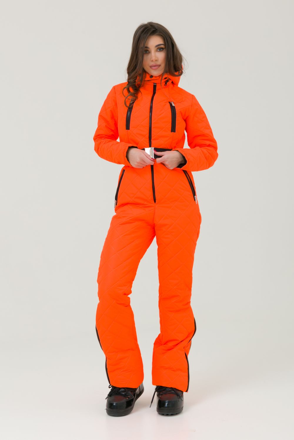 Neon orange casual ski jumpsuit Neshom Bogas