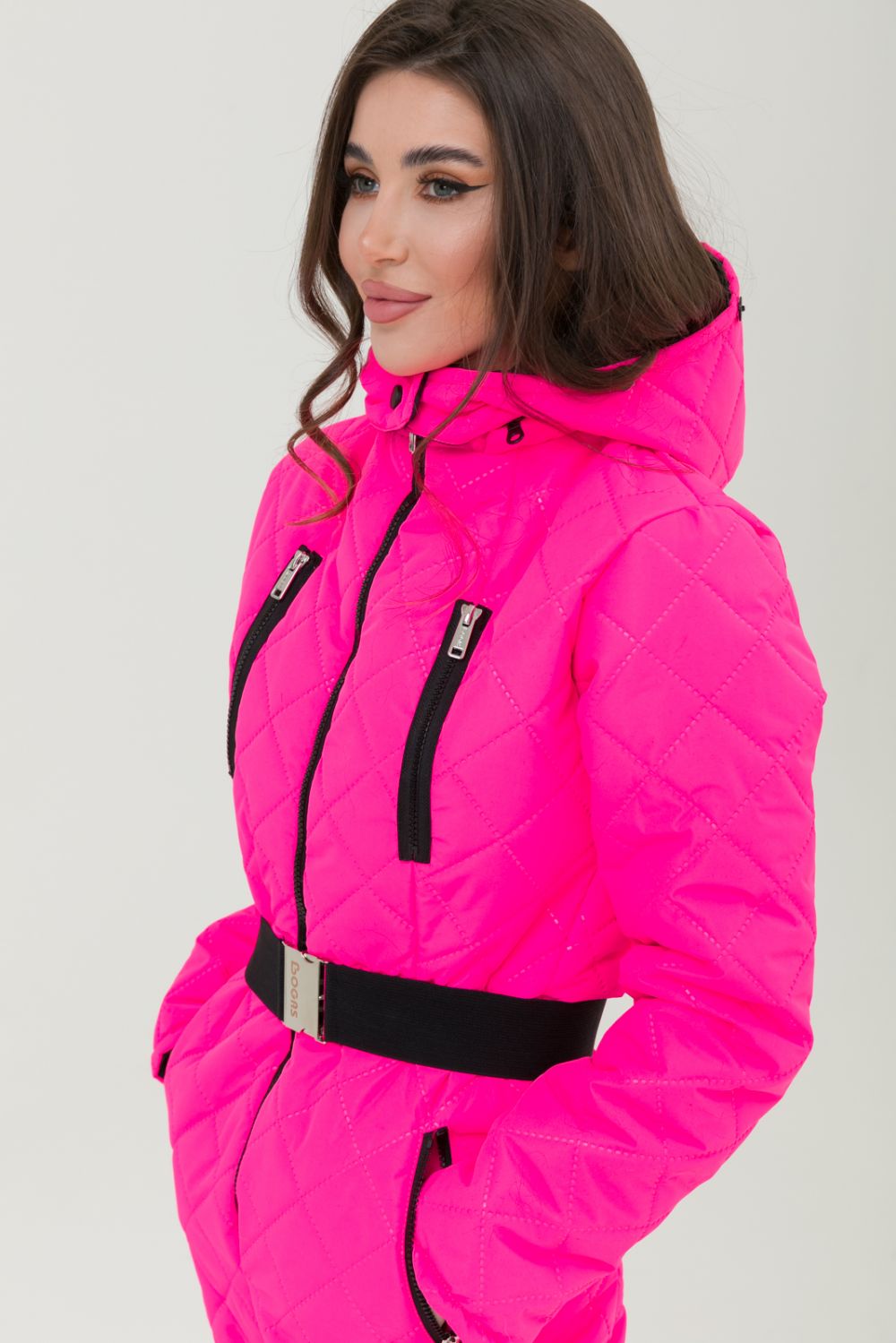 Neon pink casual ski jumpsuit Neshom Bogas
