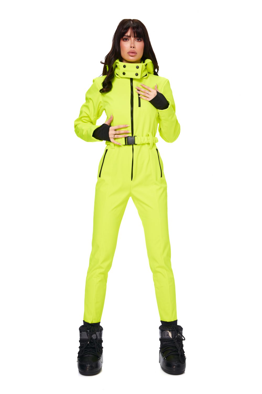 Green casual ski jumpsuit Anodys Bogas