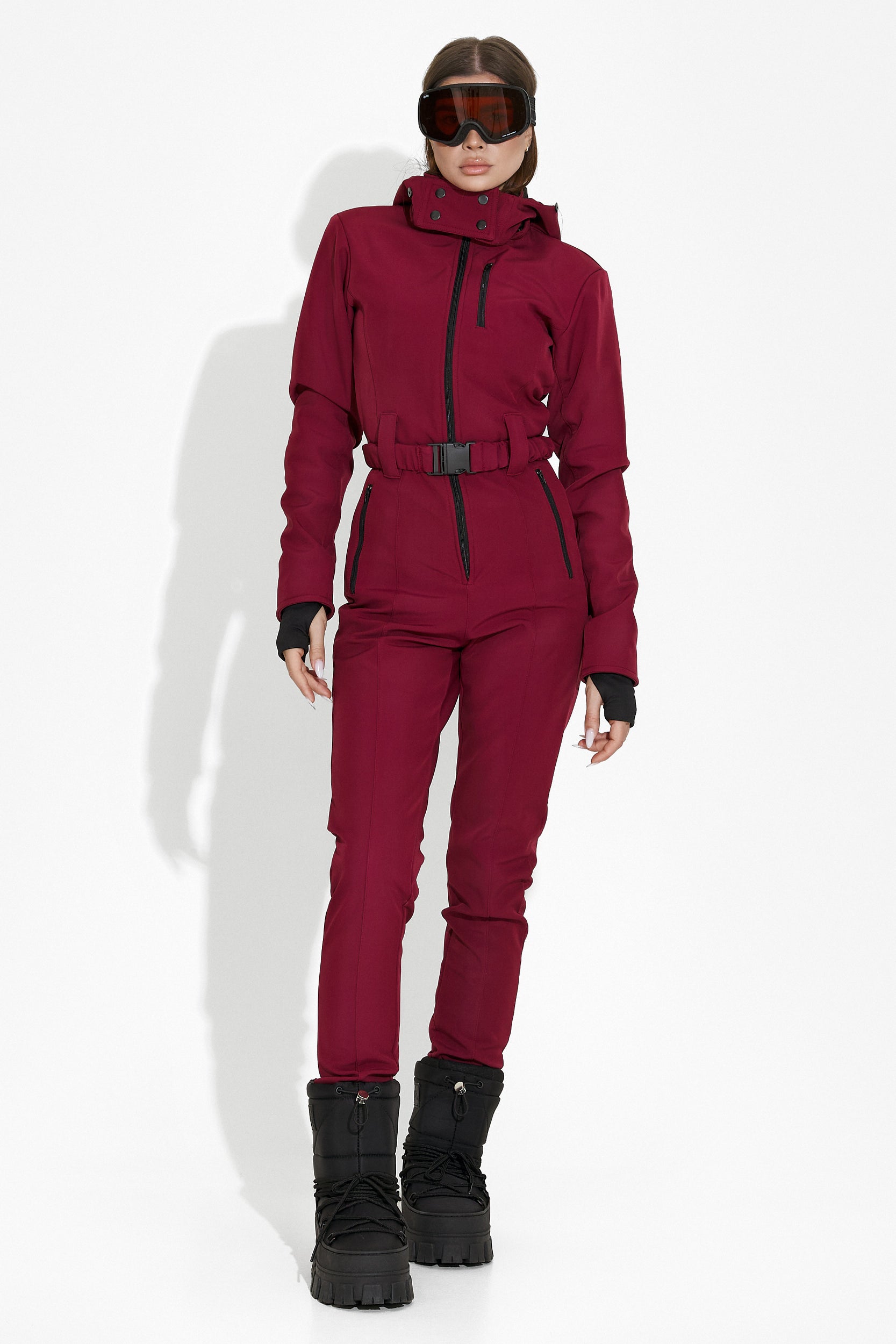 Anodys Bogas casual burgundy ski overalls