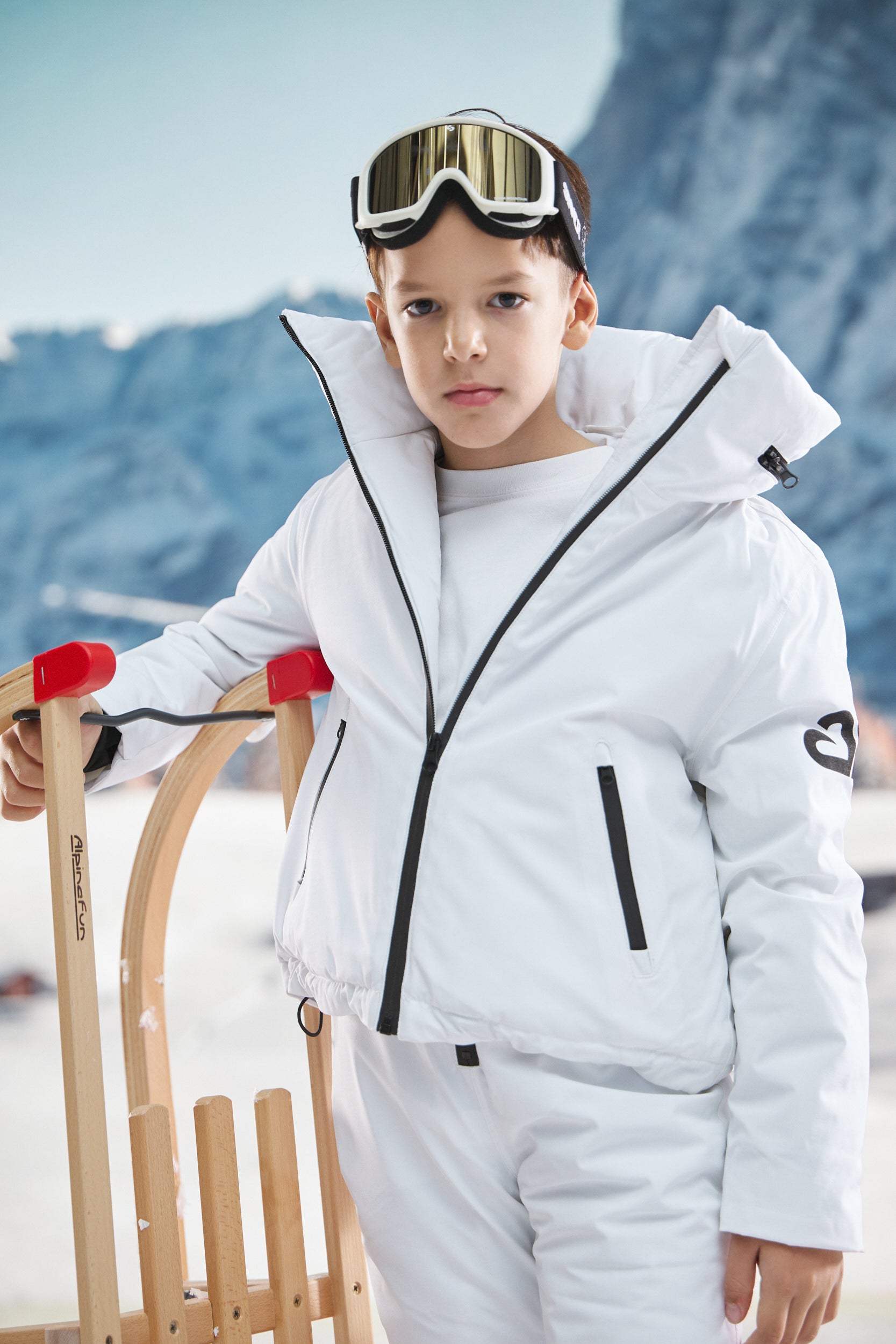 Combinaison de ski enfant blanche Abenia Bogas