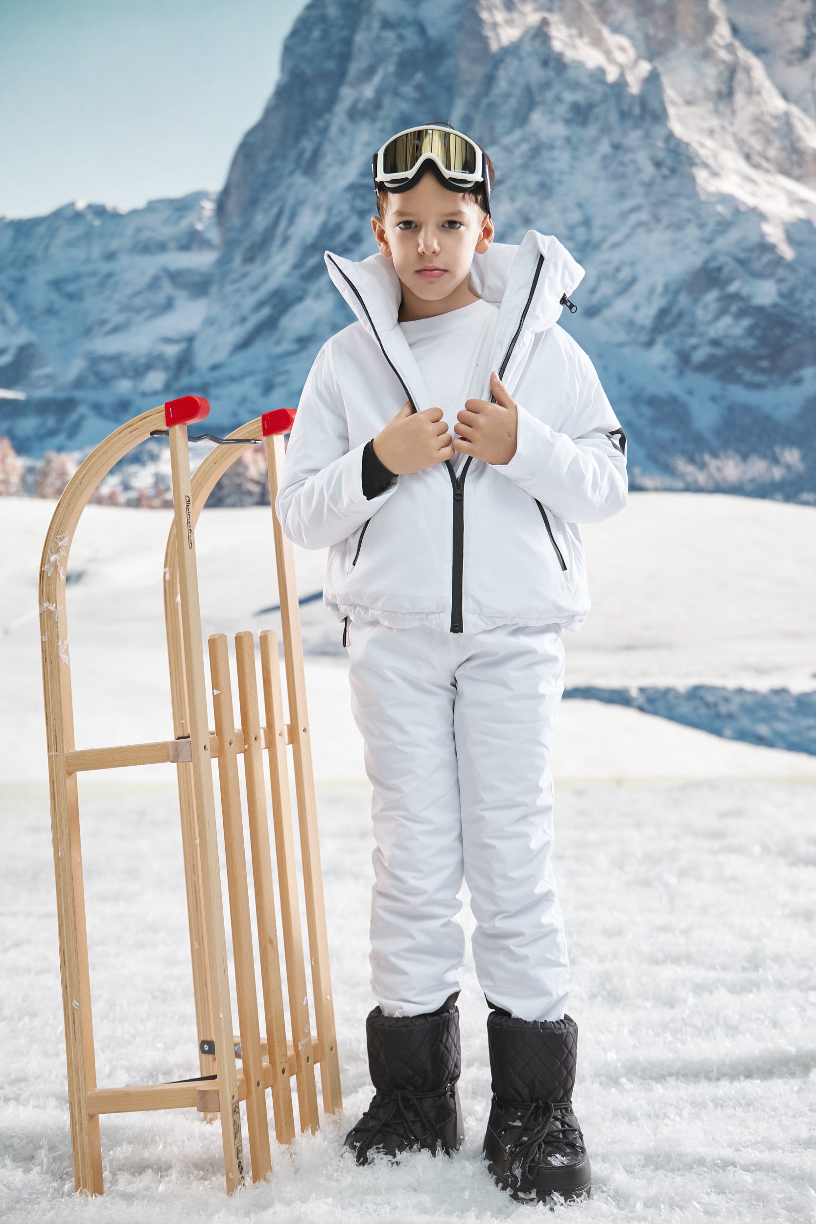 Combinaison de ski enfant blanche Abenia Bogas