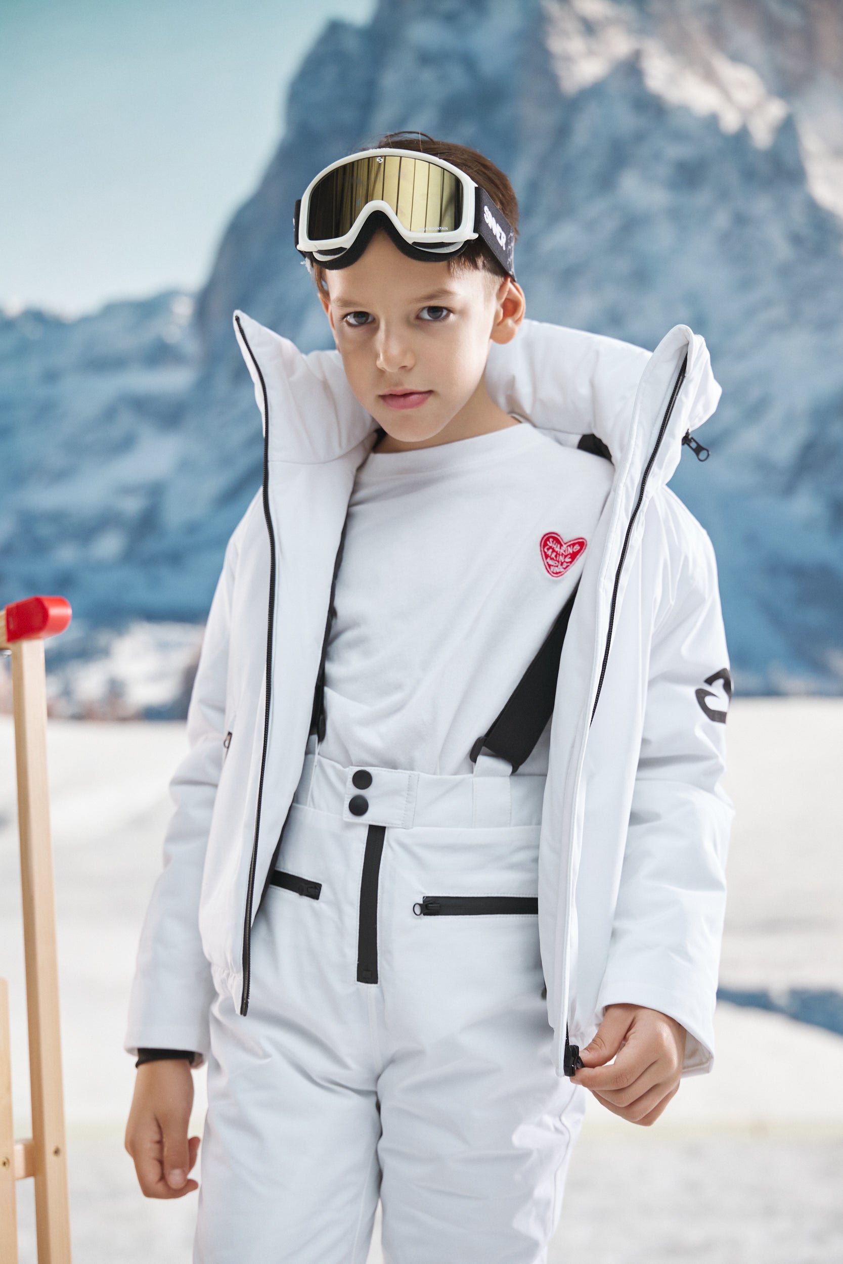 Combinaison de ski enfant blanche Abenia Bogas