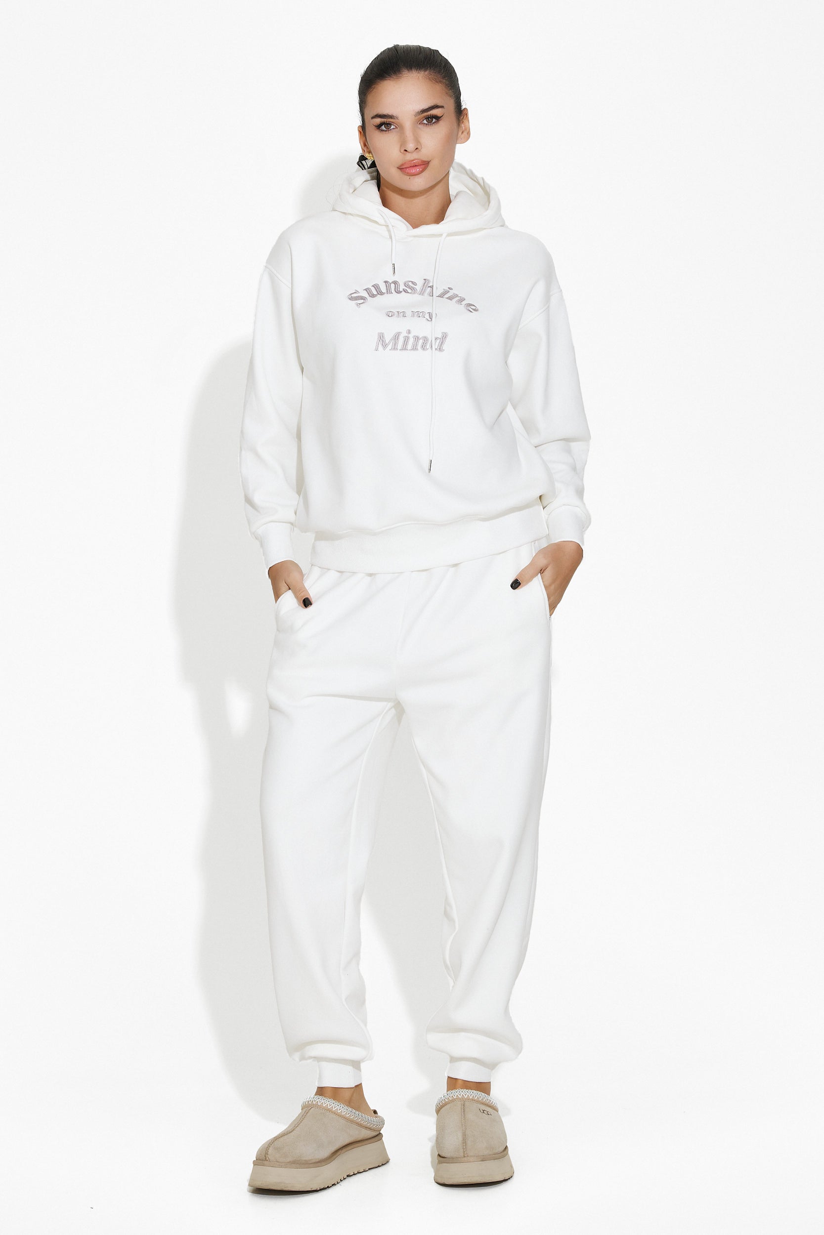 Divesa Bogas white casual women's tracksuit