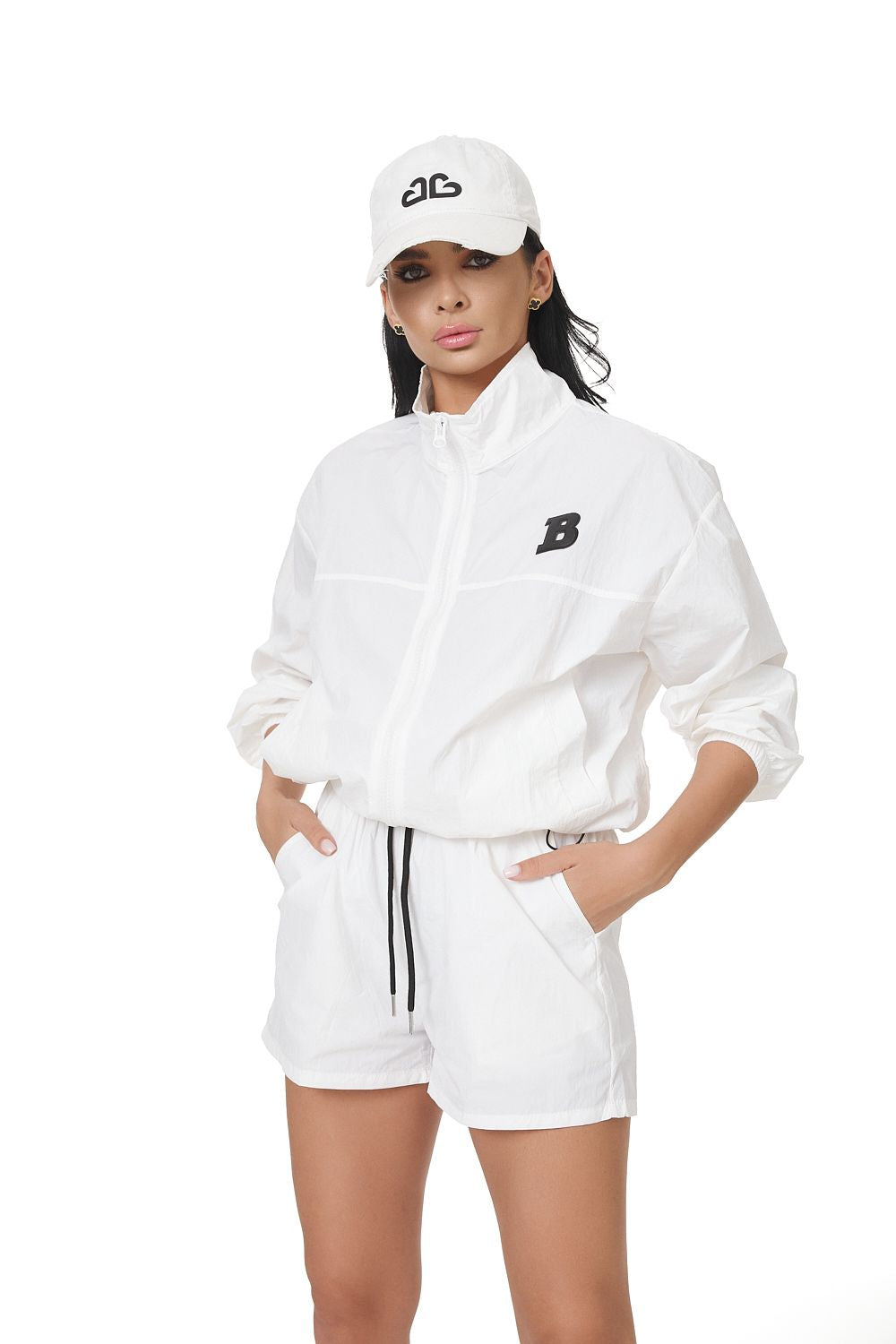 White casual women's training suit by Teryl Bogas