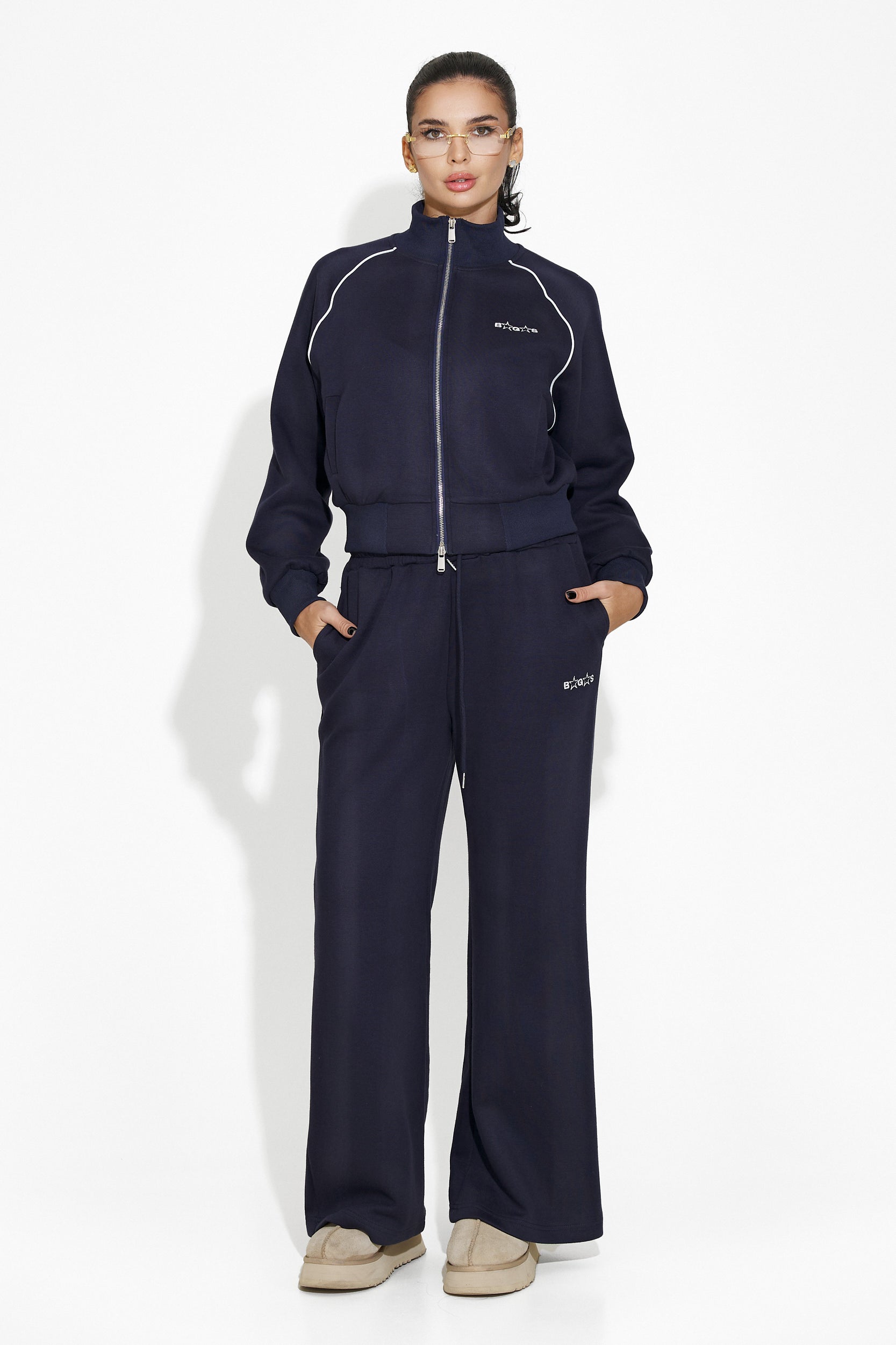 Mariema Bogas casual navy blue women's tracksuit