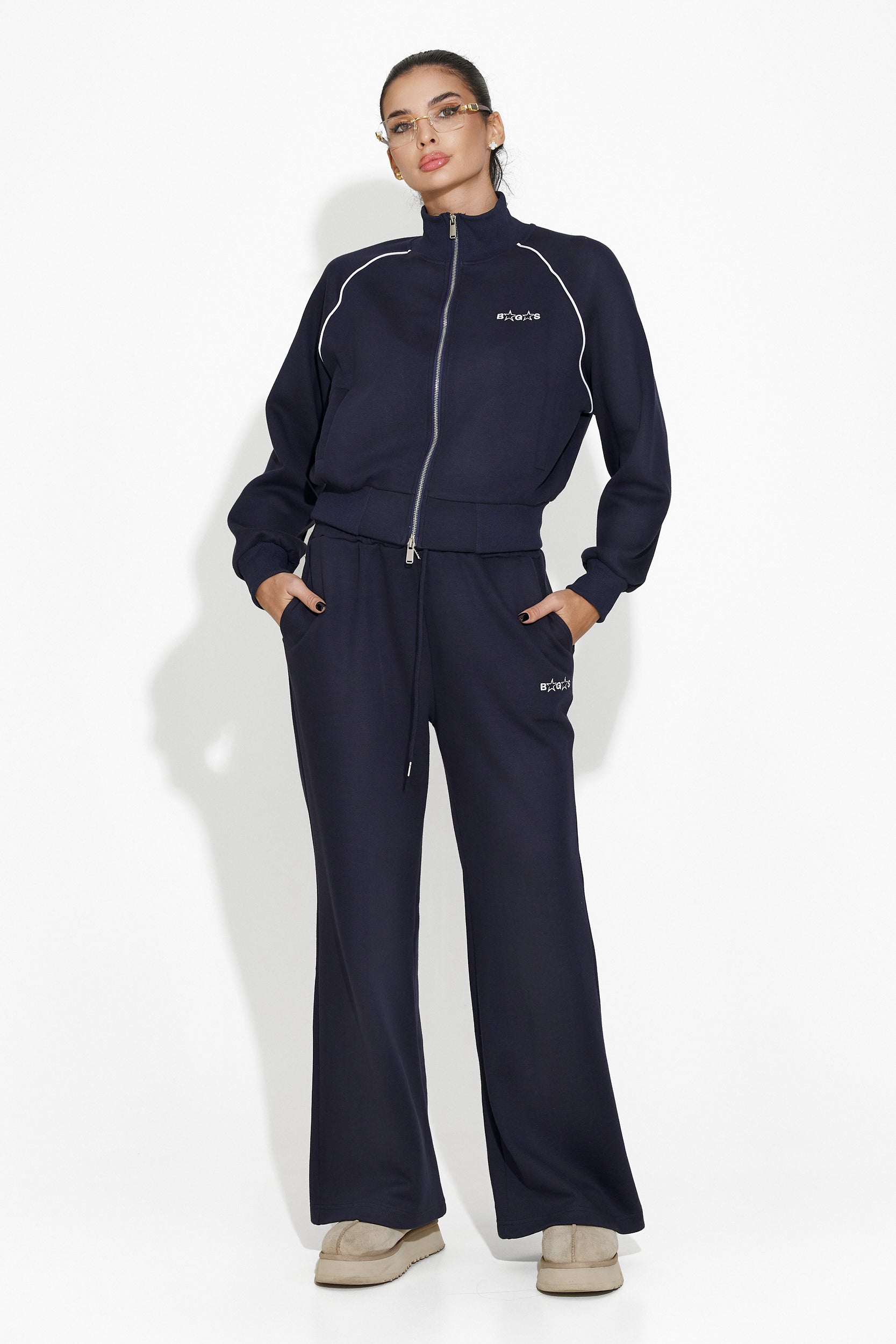 Mariema Bogas casual navy blue women's tracksuit