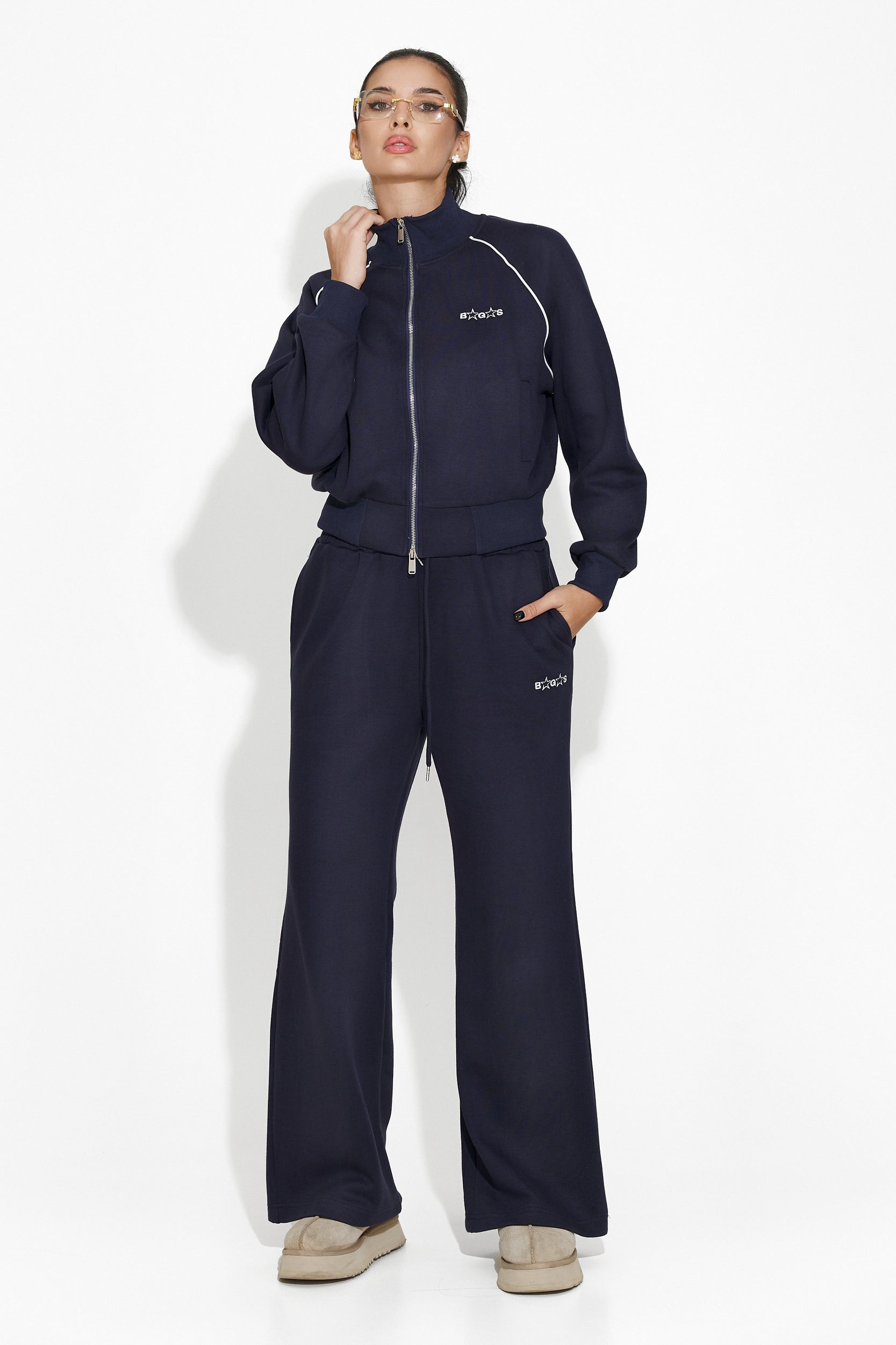 Mariema Bogas casual navy blue women's tracksuit