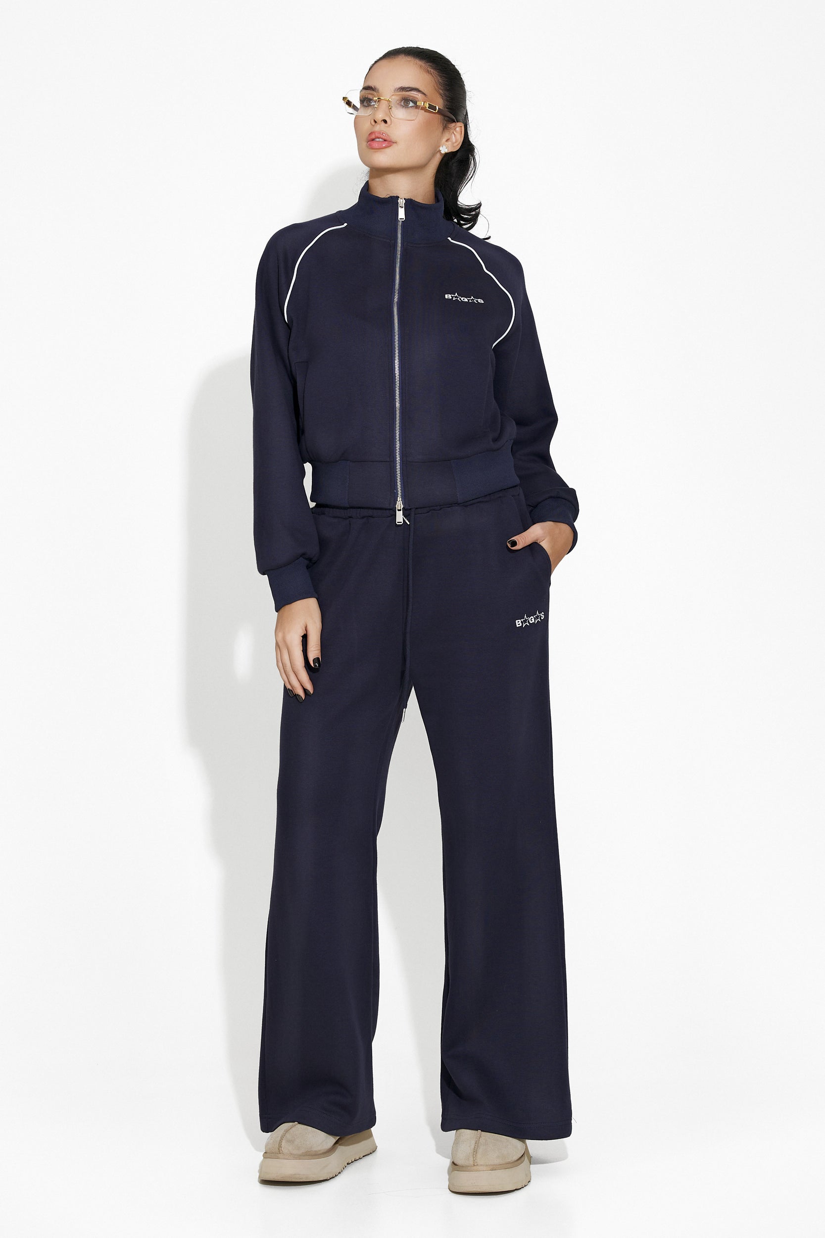 Mariema Bogas casual navy blue women's tracksuit