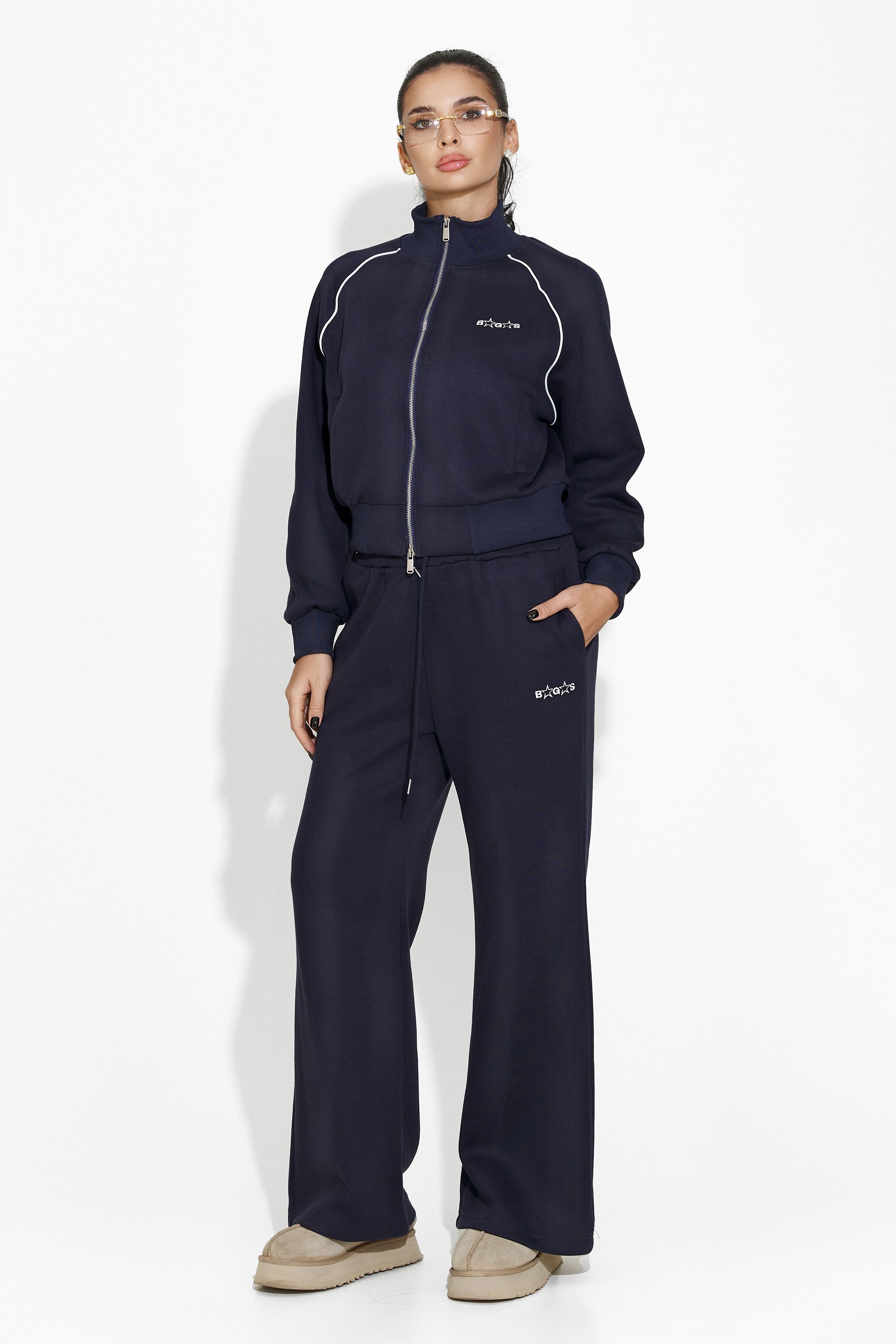 Mariema Bogas casual navy blue women's tracksuit