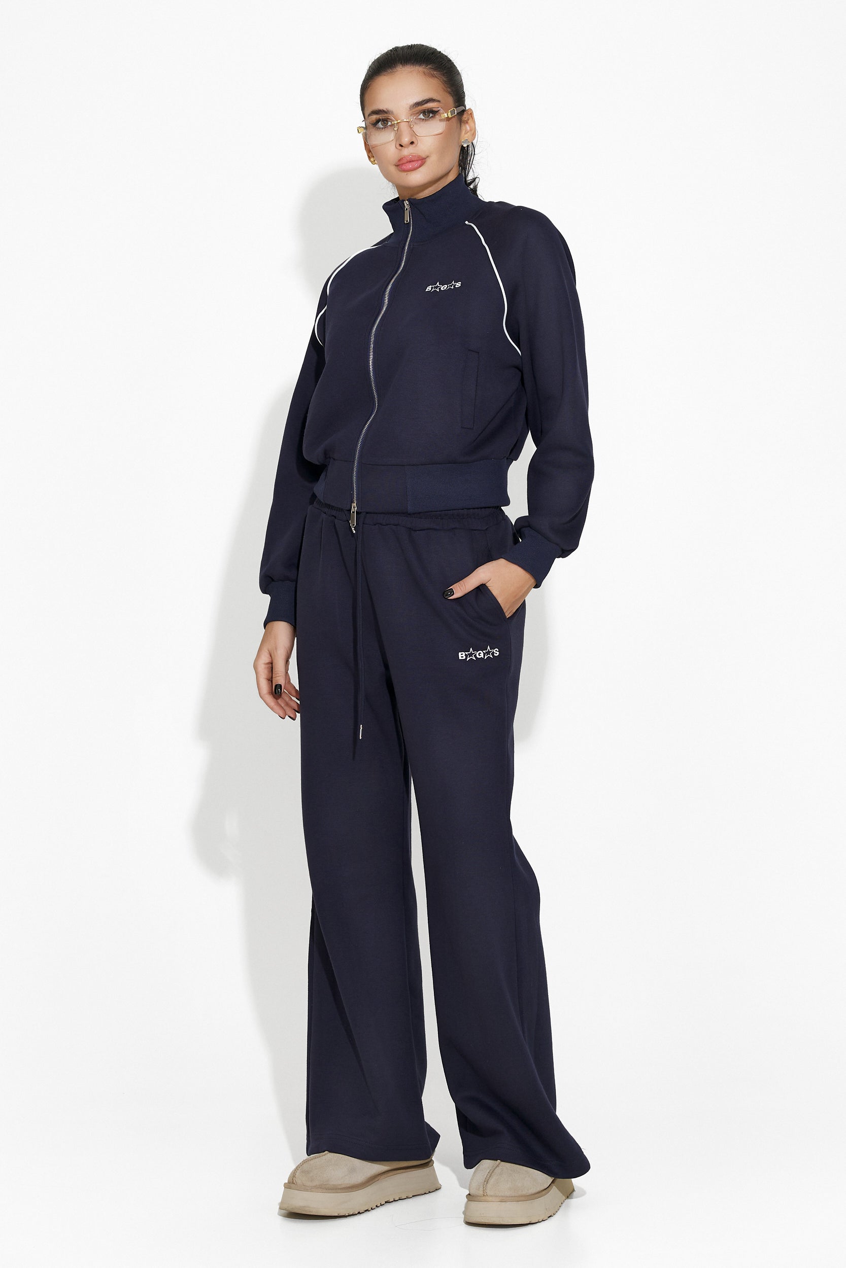 Mariema Bogas casual navy blue women's tracksuit