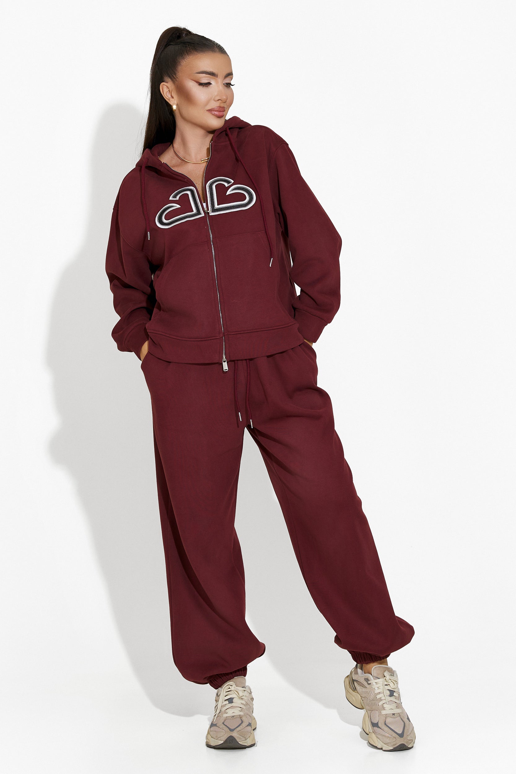 Trening donna casual bordeaux Sheina Bogas