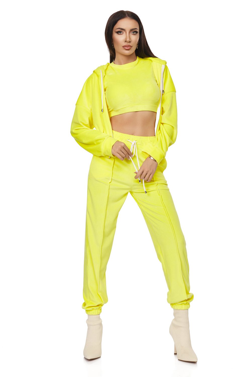 Melos Bogas casual yellow ladies' tracksuit