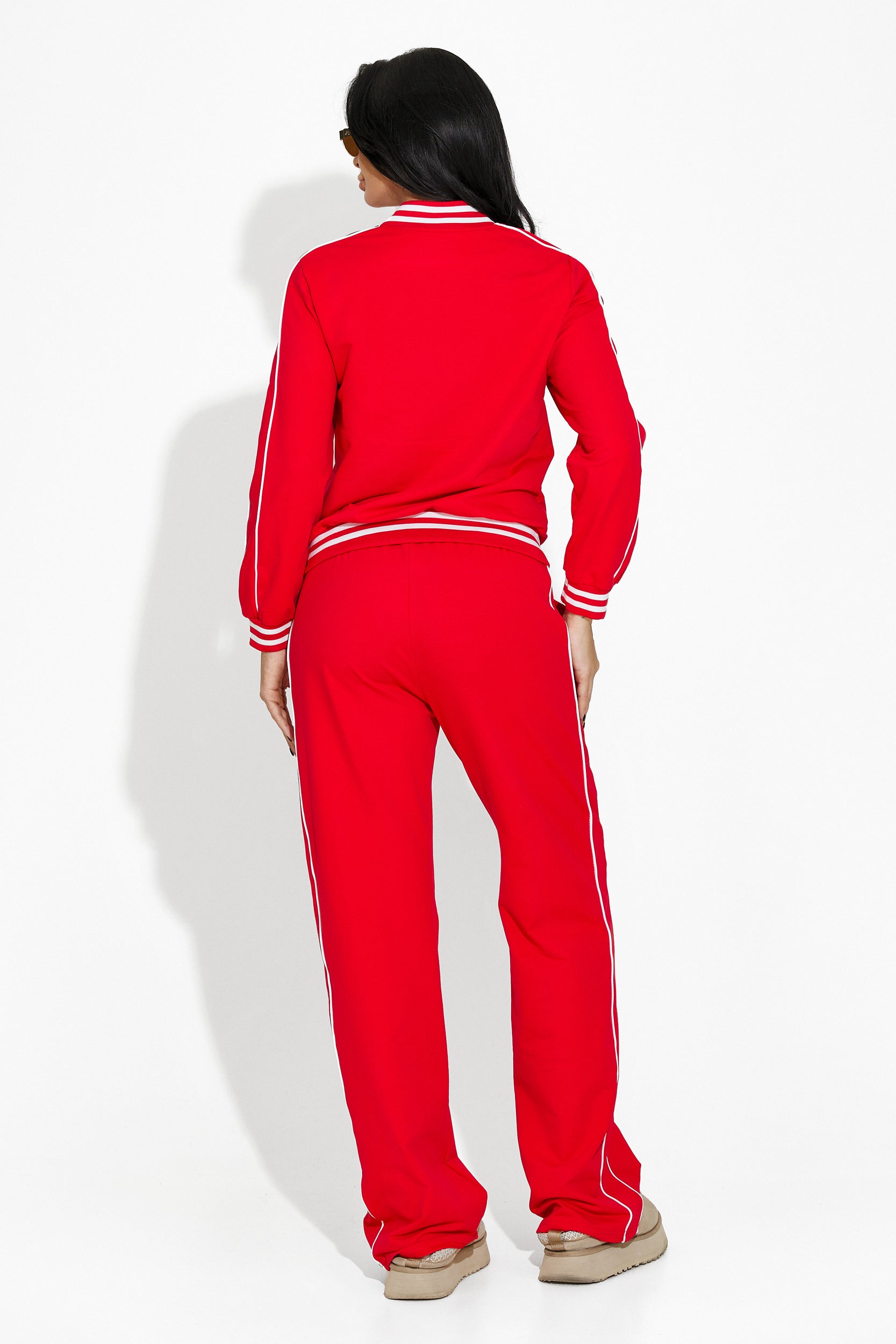 Edra Bogas red casual women's tracksuit