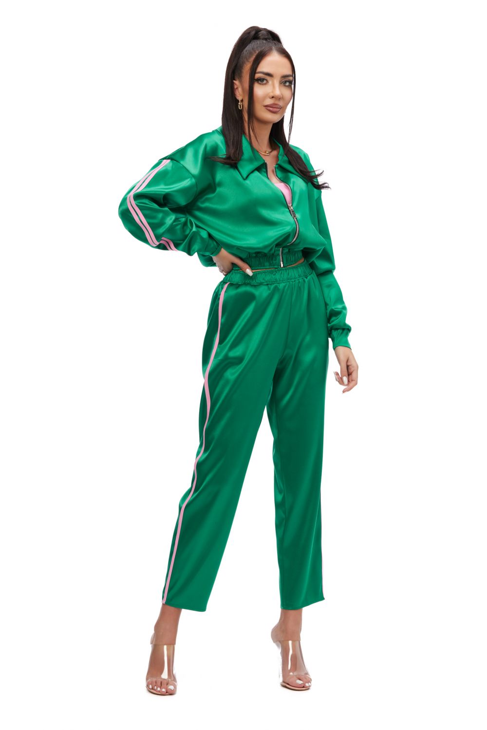 Pericla Bogas green casual lady's tracksuit