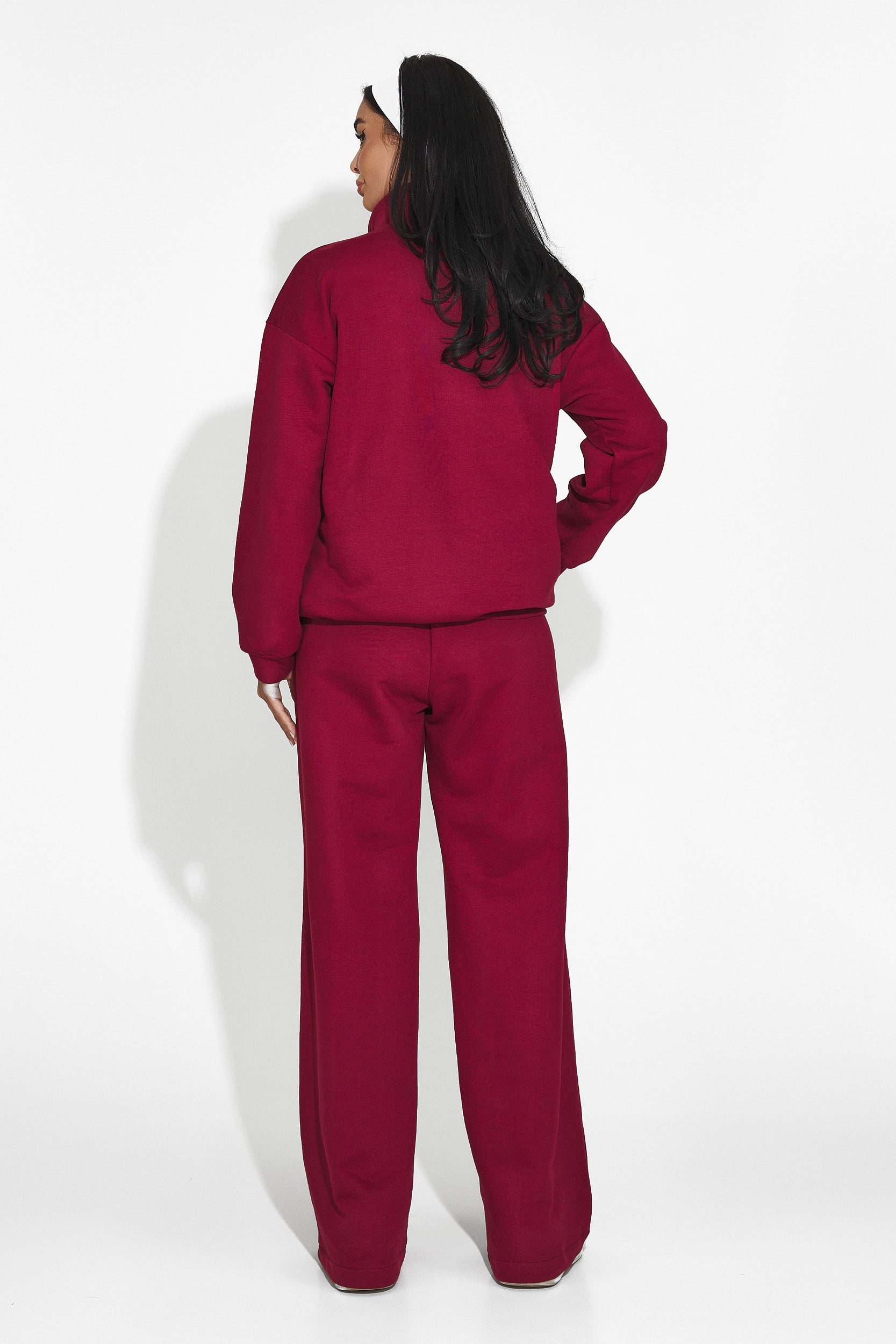 Alsanda Bogas casual burgundy women's tracksuit