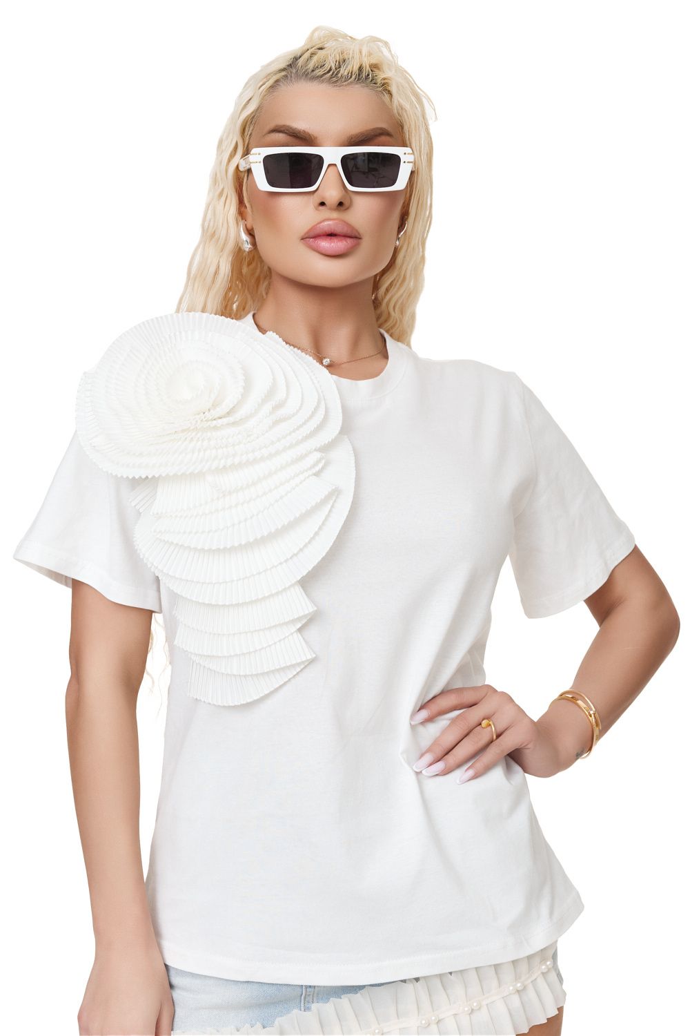 Tramia Bogas casual white ladies shirt