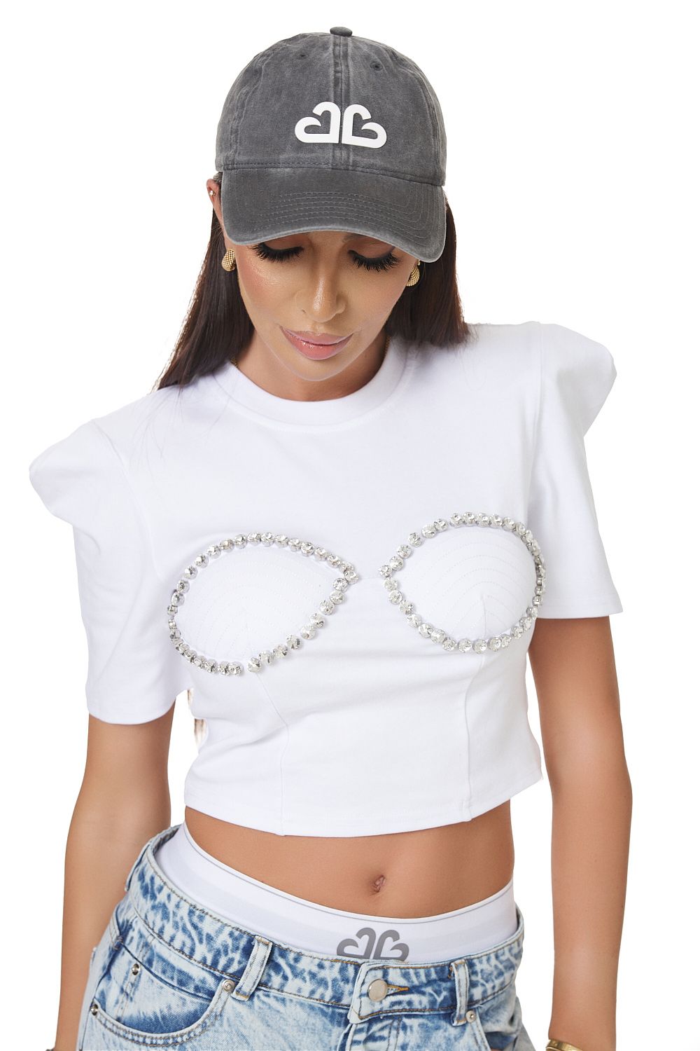 T-shirt femme décontracté en coton blanc Ottelien Bogas