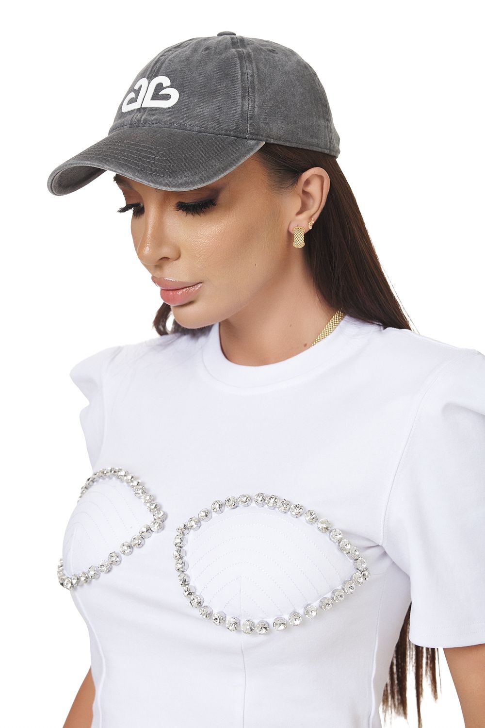 T-shirt femme décontracté en coton blanc Ottelien Bogas