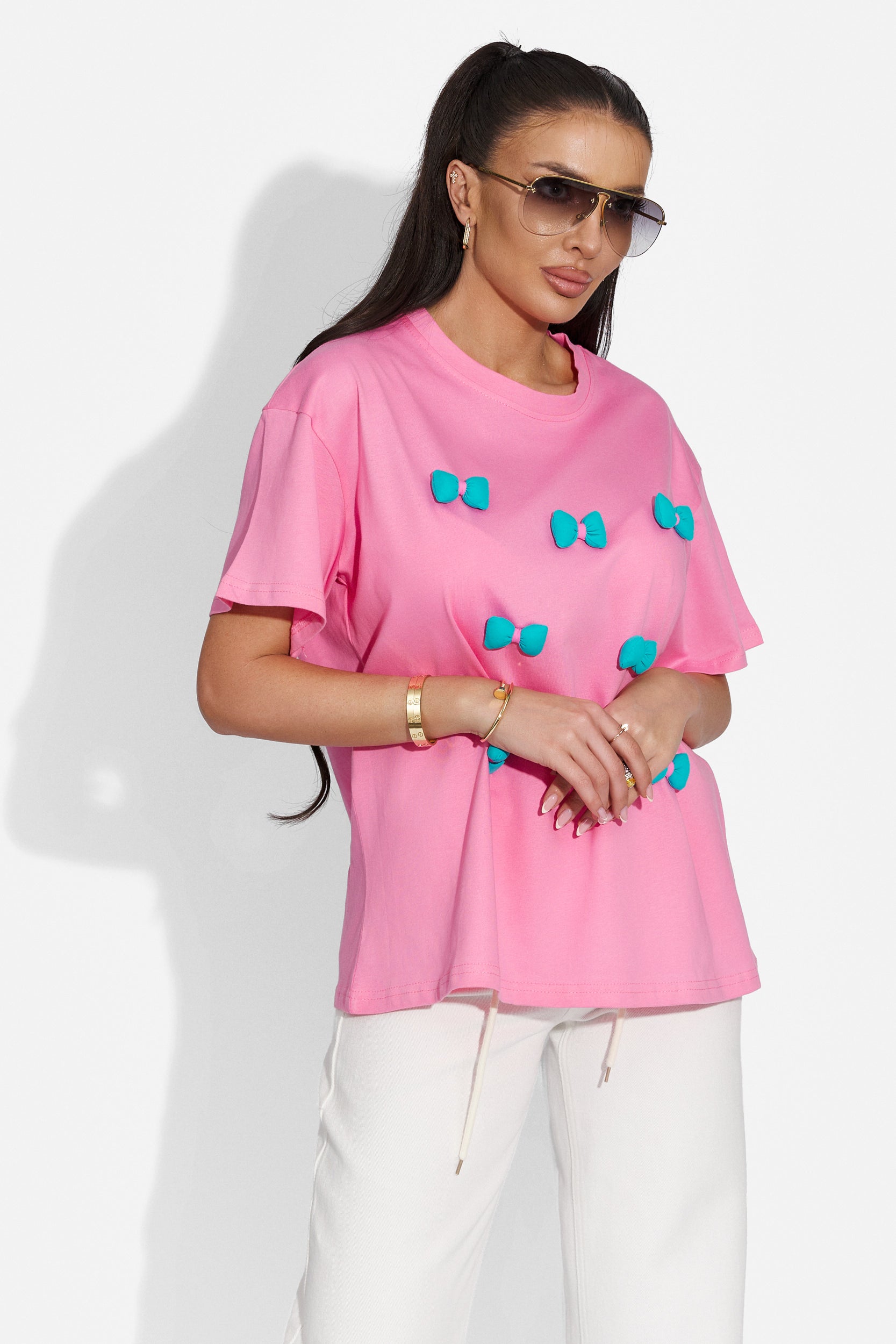 Noutany Bogas casual pink ladies t-shirt