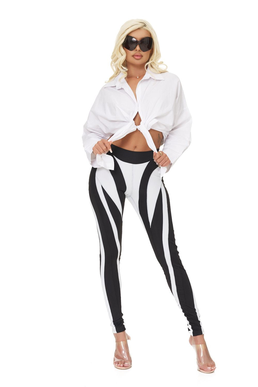 Yemila Bogas elegant white lycra tights for women